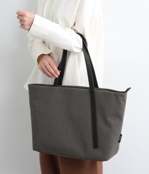 TORO(II) アシンメトリーレザーハンドルトートバッグ(グレー-F)