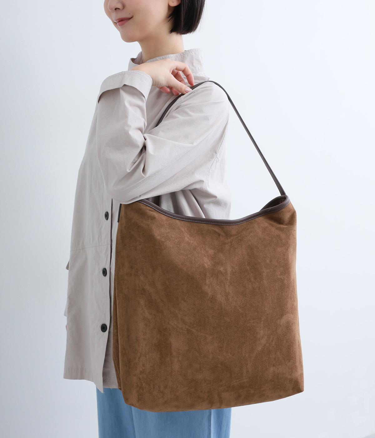 Kareem　スエードドレープ　ワンショルダー(キャメル-F)