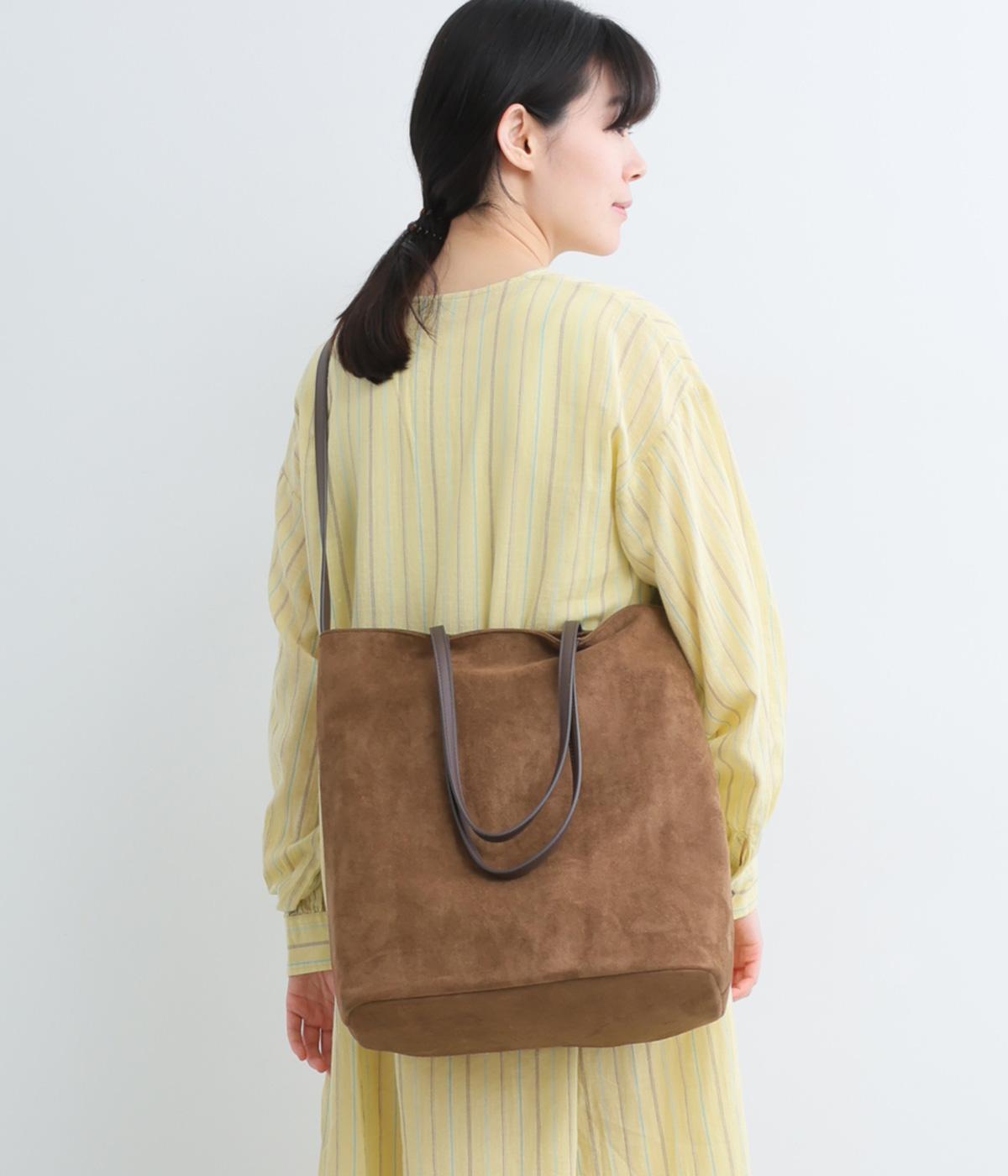 Kareem　スエードドレープ　2wayトート(キャメル-F)