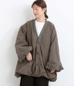 ナイロンバルーン袖アウター(チャコール-F)