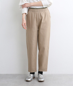 配色テーパードパンツ(ブラウンカーキ-ONESIZE)