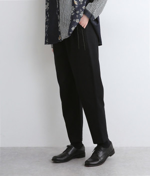 配色テーパードパンツ(ブラック-ONESIZE)