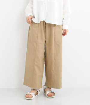 定番 アウトポケットワイドパンツ(ベージュ-ONESIZE)