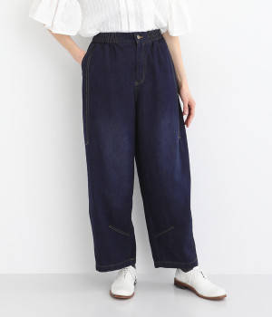 コクーンデニムパンツ(ワンウォッシュ-ONESIZE)