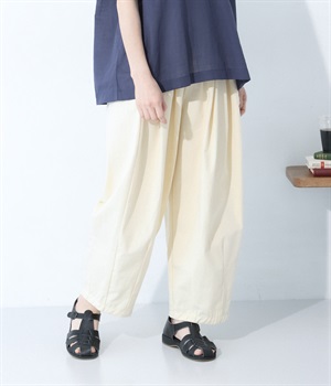 すっきりダンプゆるタックパンツ(ナチュラル-ONESIZE)