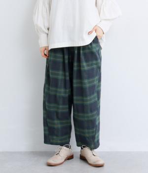 ナチュラルチェック楽々パンツ(ブラックウォッチ-F)