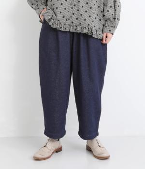 ジャカードデニムゆるりパンツ(ワンウォッシュ-F)