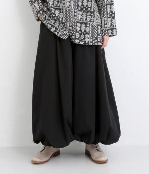 デザインバルーンパンツ(ブラック-F)