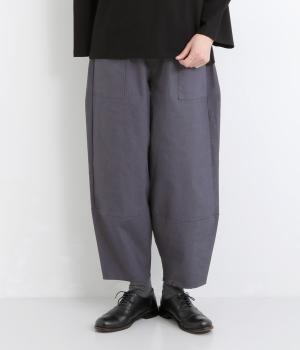 ストレッチ入りダブルポケットパンツ(デニム風インディゴ-F)