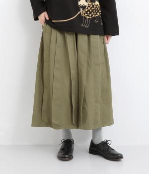 USEDダンプたくさんタックパンツ(カーキ-F)