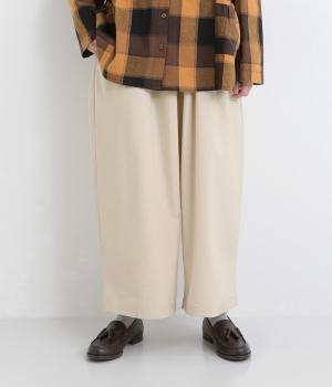 コットンリネン前ちびポケット付きバルーン風パンツ(ナチュラル-F)