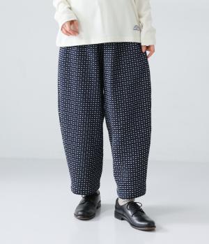 ステッチデニム　ビッグポケットゆるパンツ(ワンウオッシュ-F)