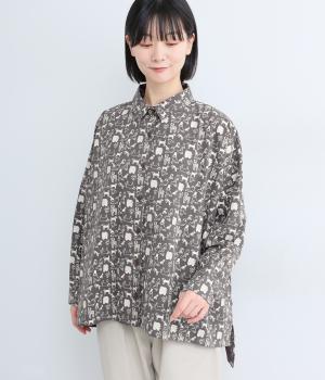 ミニ襟シャツ(チャコール-F)