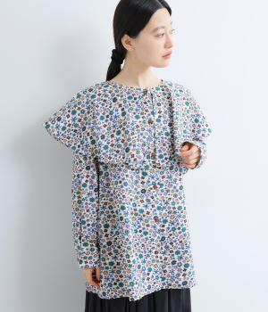 アンティークフラワーピック襟シャツ