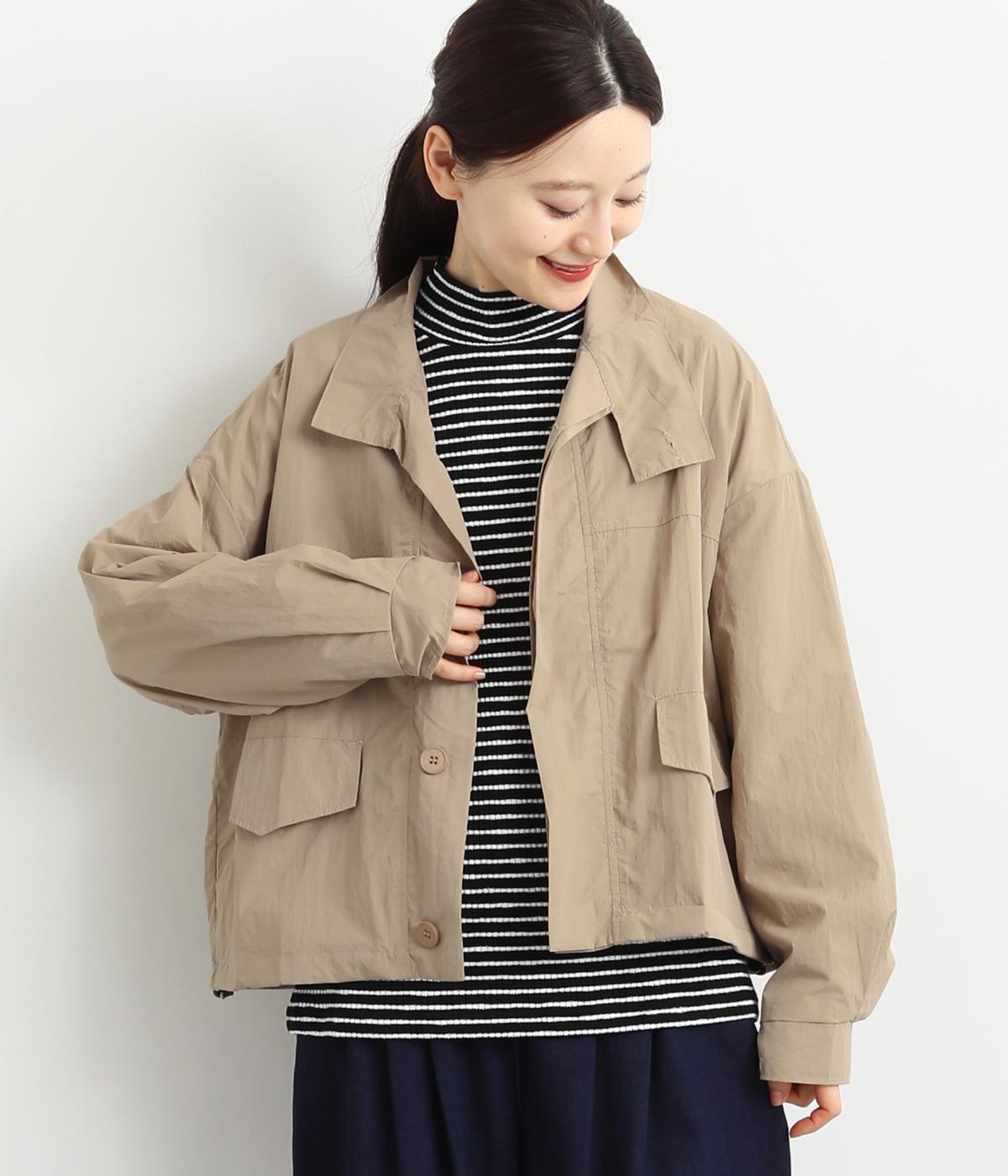 シャカシャカショートジャケット(ベージュ-F)