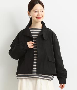 シャカシャカショートジャケット(ブラック-F)