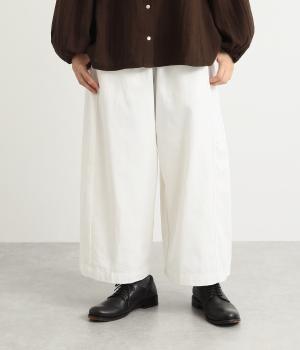 ユーズドツイルダンプAラインワイドパンツ(ホワイト-F)