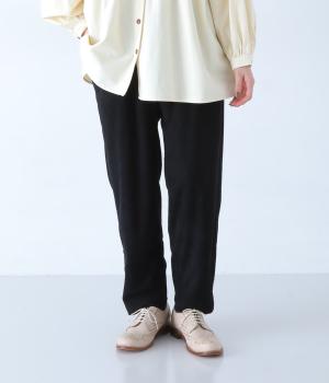 やわらかコール天テーパードパンツ(ブラック-F)
