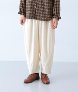 やわらかコール天ラウンドバルーンパンツ(ナチュラル-F)