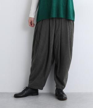 やわらかコール天定番ダボットパンツ(チャコール-F)