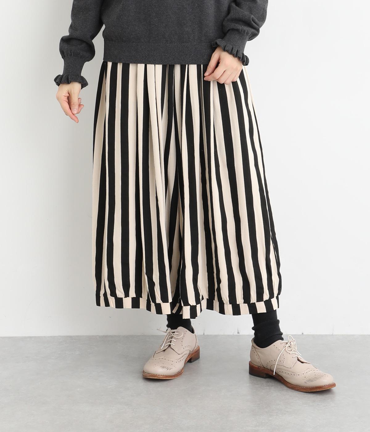 リネンビッグストライプナチュラルパンツ(ナチュラル-F)