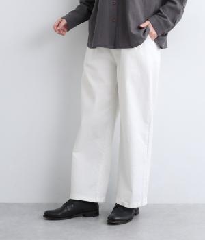 プチ起毛総ゴムストレッチパンツ(ホワイト-F)