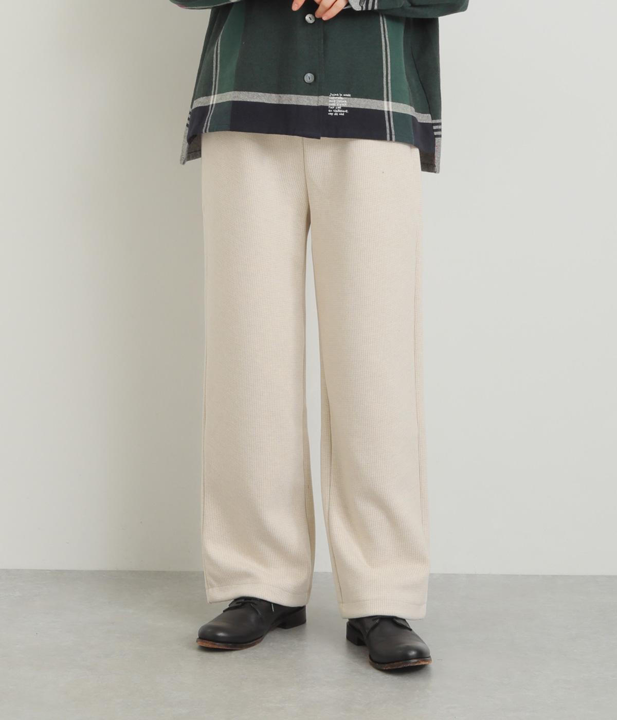 あたたかグレンチェックパンツ(ナチュラル-F)