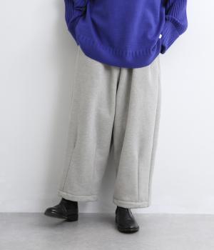 裏起毛タックパンツ(グレー-F)