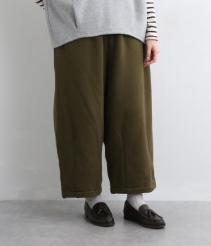 裏起毛タックパンツ(カーキ-F)