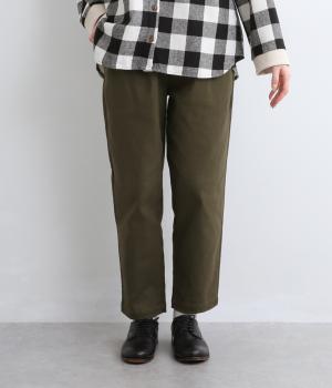 ストレッチツイルテーパードパンツ(カーキ-F)