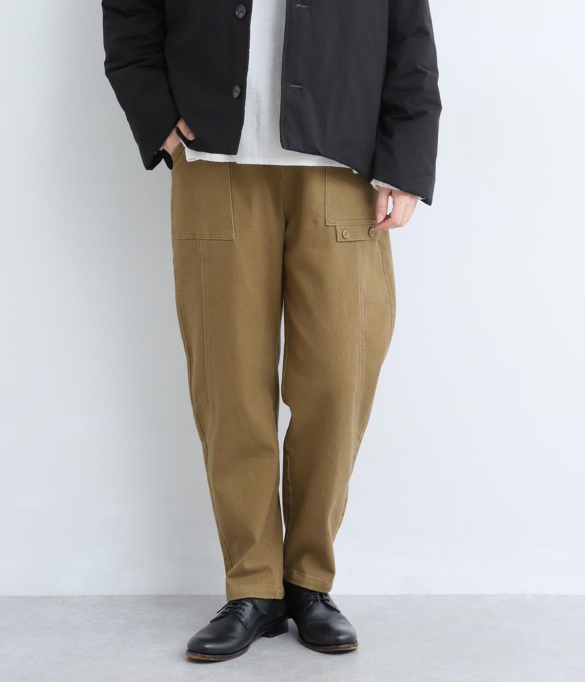 ツイル裏起毛パンツ(ベージュ-F)