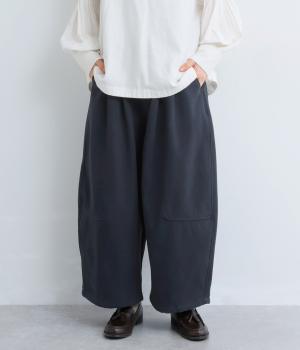 ゆったりボアパンツ(ネイビー-F)