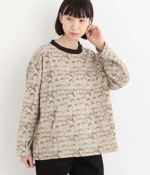 カンガルーポケット付きプルオーバー(ベージュ-F)