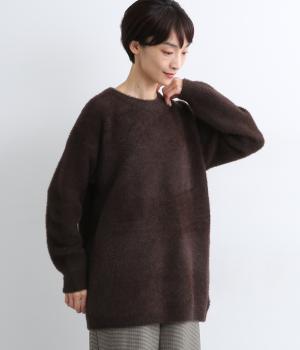 シャギーニットプルオーバー(ブラウン-F)