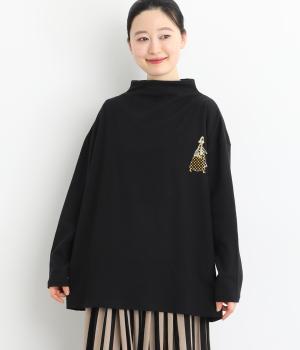 お買い物途中カットソー(ブラック-F)