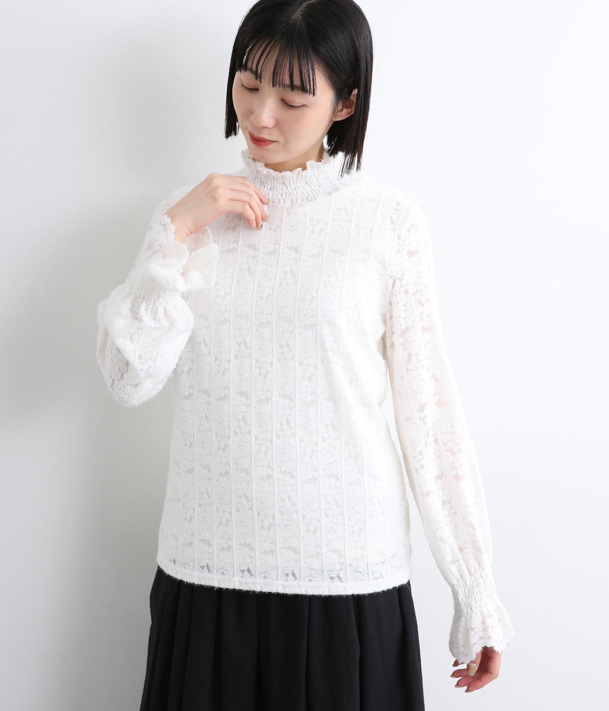 あったかシリーズ起毛レースインナー(ホワイト-F)