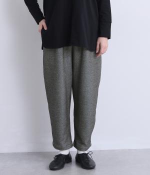 デニム調カットソー　ゆるっとパンツ(ブラック-F)