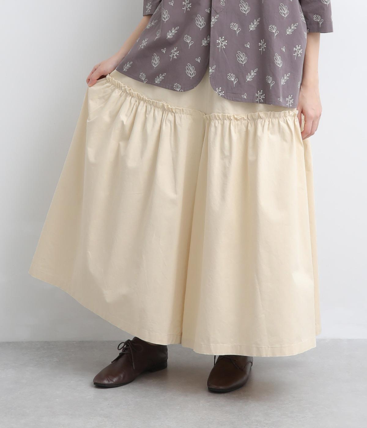 ツイルフリルパンツ(ホワイト-F)