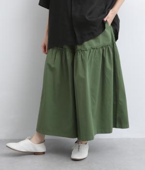 ツイルフリルパンツ(グリーン-F)