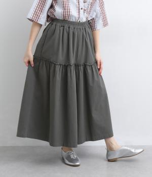 ツイルフリルパンツ(チャコール-F)