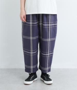 ビッグチェックゆるっとパンツ(ネイビー-F)
