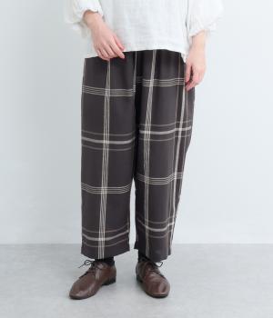 ビッグチェックゆるっとパンツ(ブラック-F)