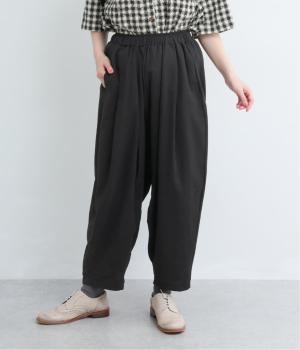 コットンリネン　配色ポケットダボットパンツ