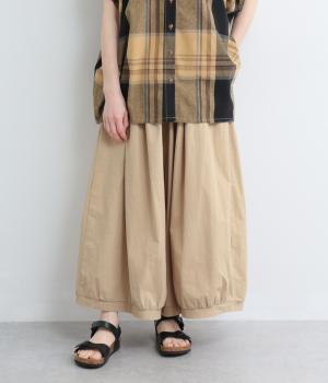 定番ボトム　コットンナチュラルパンツ(ベージュ-F)