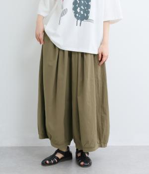 定番ボトム　コットンナチュラルパンツ(カーキ-F)