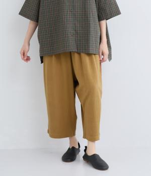 リネンレーヨン　アンクル丈パンツ