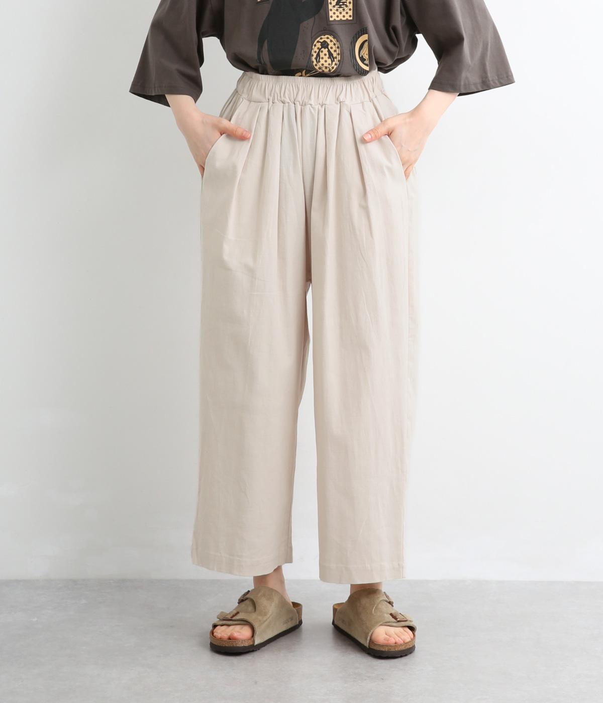 定番ボトム　丸みパンツ(ホワイト-F)