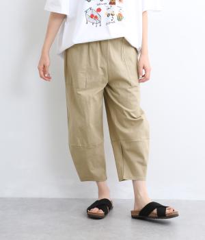 コットンポケット付きパンツ(ベージュ-F)