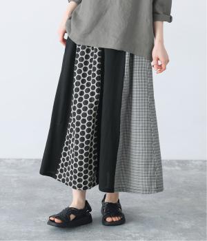 コットンパッチワーク切替スカート