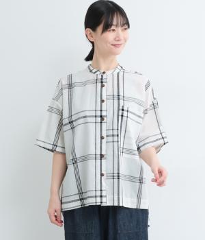 ビッグチェックスタンドシャツ